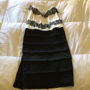 LIKE NEW Black and White Mini Dress